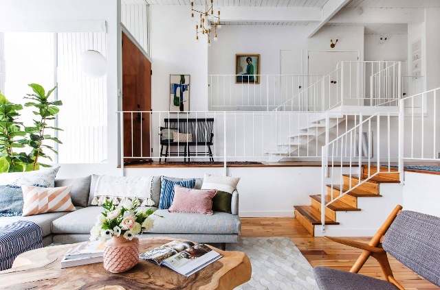 interior, living room, stairs